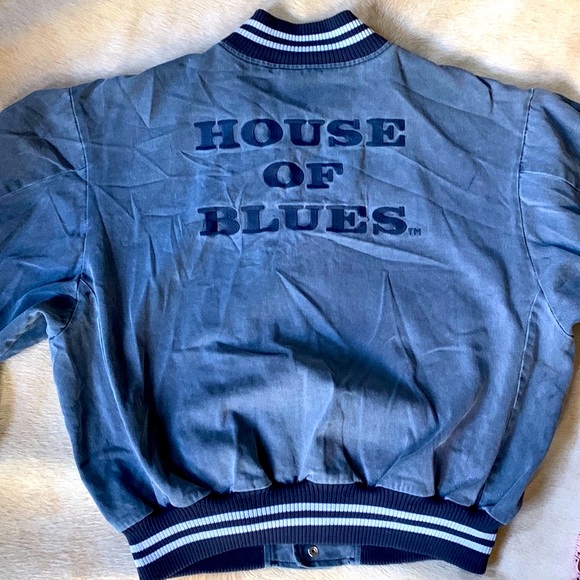 Mens 1995 Vintage SUNSET STRIP House of Blues EMPLOYEE Denim Bomber Jacker - Picture 2 of 16